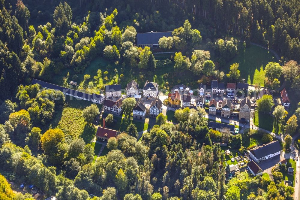 Selbecke from above - Museum building ensemble Deutsches Schmiedemuseum in Selbecke in the state North Rhine-Westphalia, Germany