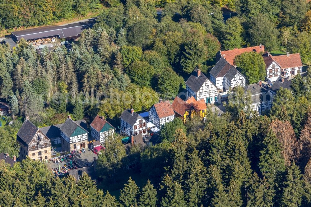 Selbecke from above - Museum building ensemble Deutsches Schmiedemuseum in Selbecke in the state North Rhine-Westphalia, Germany