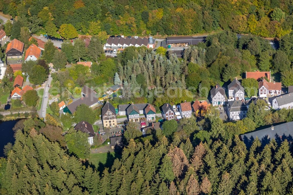 Aerial photograph Selbecke - Museum building ensemble Deutsches Schmiedemuseum in Selbecke in the state North Rhine-Westphalia, Germany