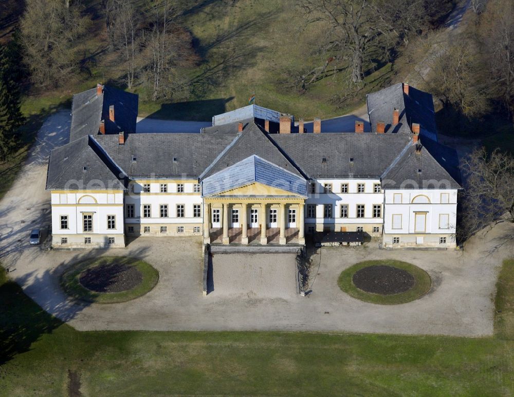 Aerial photograph Deg - Museum building ensemble Festetics Palace, Deg in Deg in Weissenburg, Hungary