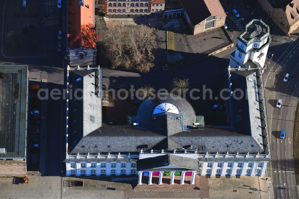 Aerial image Kassel - Museum building ensemble Fridericianum on Friedrichsplatz in Kassel in the state Hesse, Germany