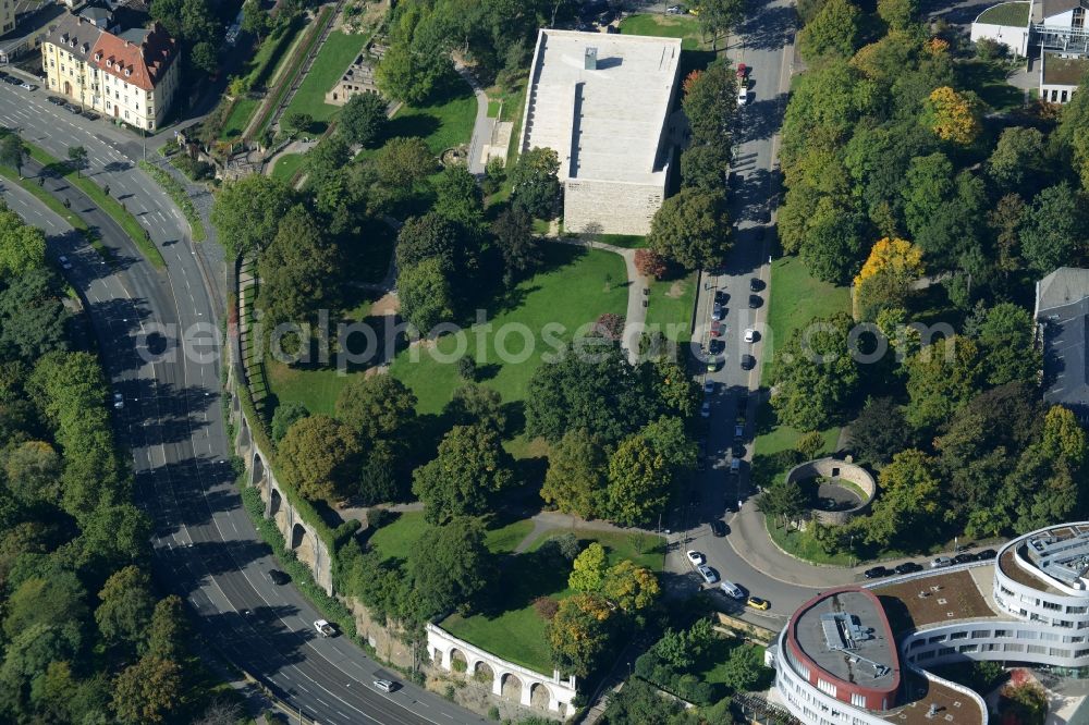 Aerial photograph Kassel - Museum building ensemble GRIMMWELT Kassel gGmbH in Kassel in the state Hesse