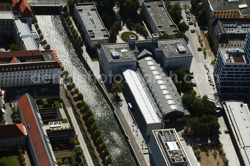 Berlin from above - Museum building ensemble Hamburger Bahnhof - Museum fuer Gegenwart - Berlin on Invalidenstrasse in the district Mitte in Berlin, Germany