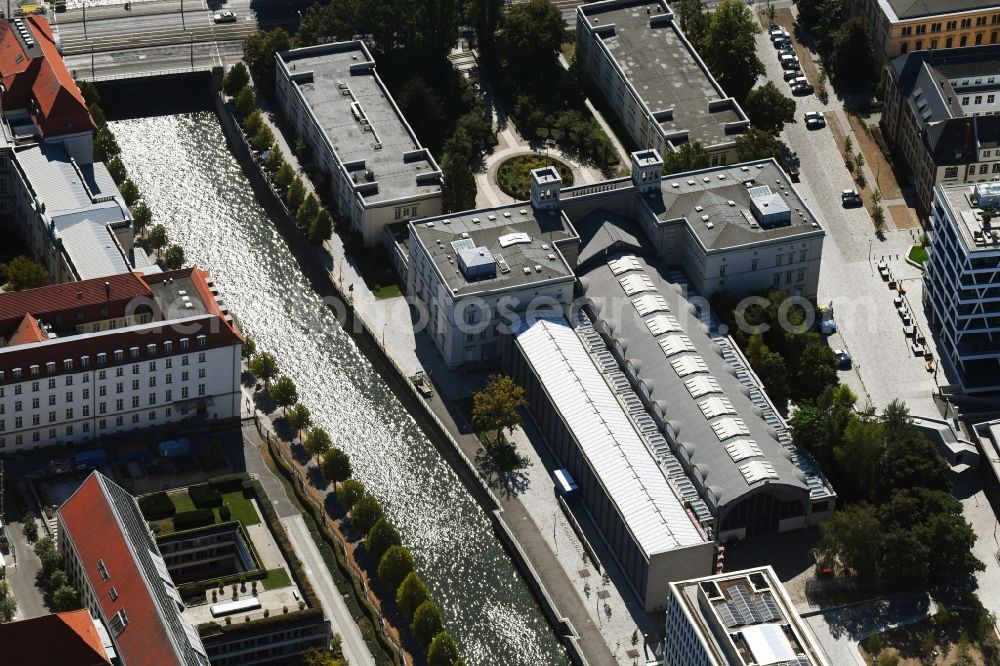 Berlin from the bird's eye view: Museum building ensemble Hamburger Bahnhof - Museum fuer Gegenwart - Berlin on Invalidenstrasse in the district Mitte in Berlin, Germany