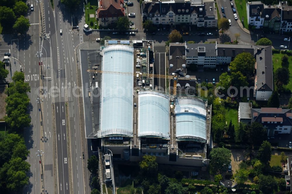 Bonn from above - Museum building ensemble Haus of Geschichte Bonn on Willy-Brandt-Allee in Bonn in the state North Rhine-Westphalia, Germany