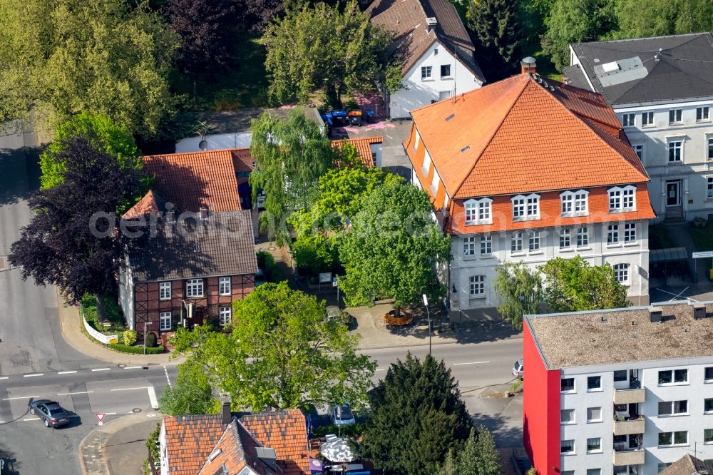 Aerial image Hamm - Museum building ensemble Heimathaus Rhynern - Heimatverein Rhynern 1991 e.V. on Unnaer Strasse in Hamm in the state North Rhine-Westphalia