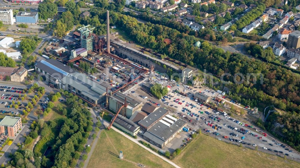 Hattingen from above - Museum building ensemble Henrichshuette LWL-industrial museum in Hattingen in the state North Rhine-Westphalia