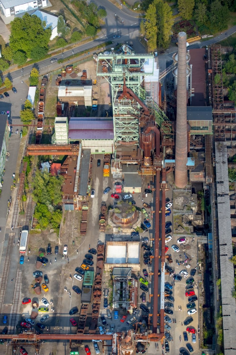 Hattingen from the bird's eye view: Museum building ensemble Henrichshuette LWL-industrial museum in Hattingen in the state North Rhine-Westphalia