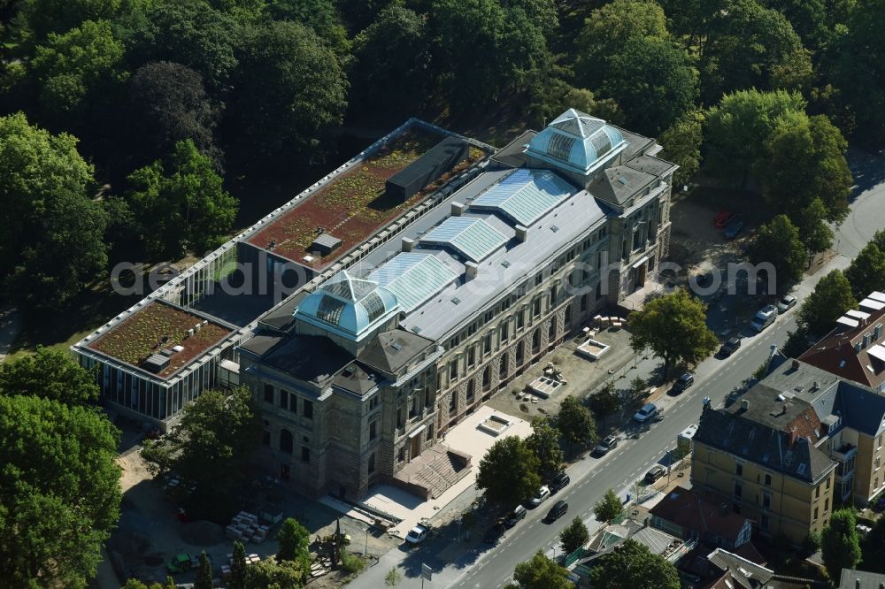 Aerial photograph Braunschweig - Museum building ensemble Herzog Anton Ulrich-Museum in Braunschweig in the state Lower Saxony