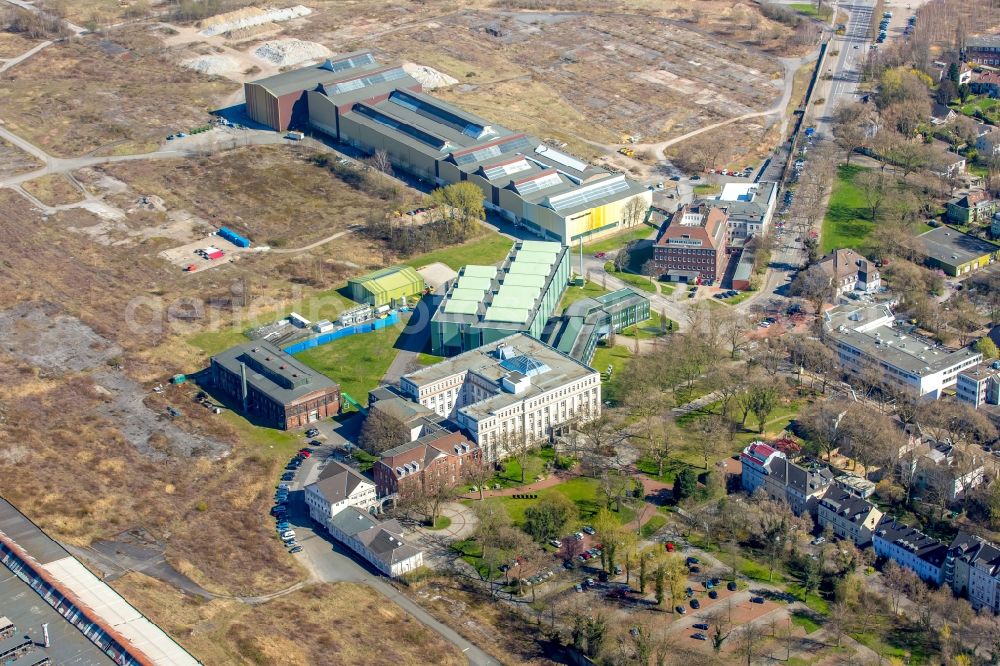 Aerial image Dortmund - Museum building ensemble Hoesch-Museum on Eberhardstrasse in Dortmund in the state North Rhine-Westphalia, Germany