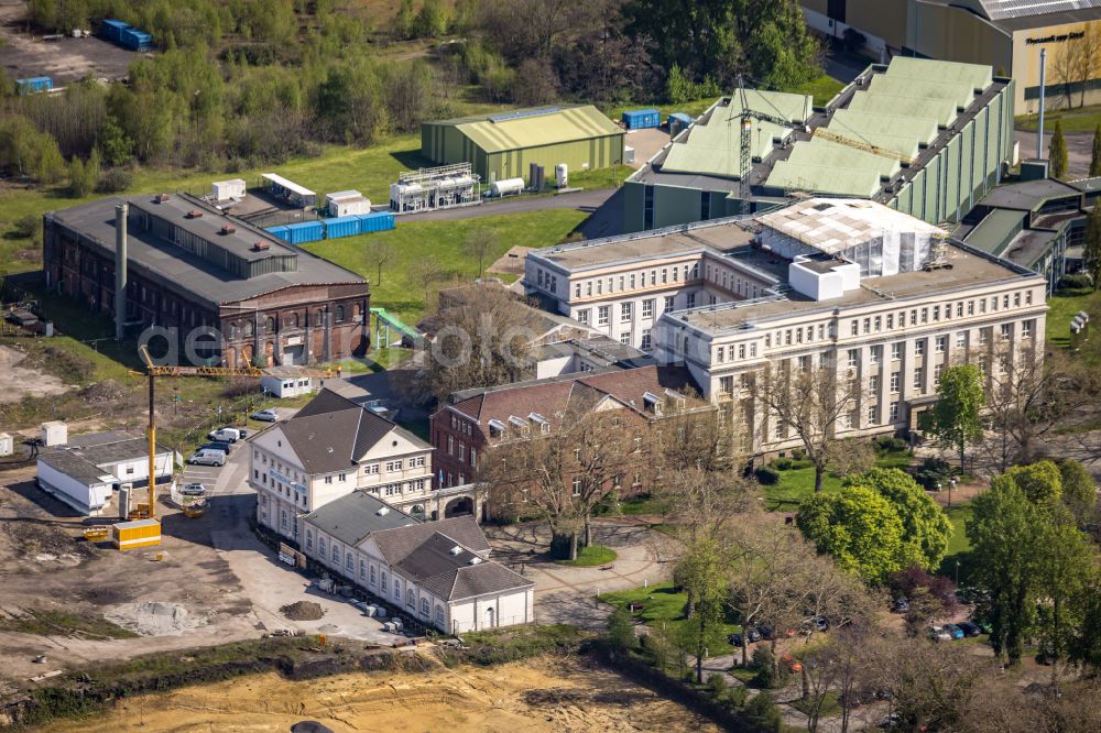 Aerial photograph Dortmund - Museum building ensemble Hoesch-Museum on Eberhardstrasse in Dortmund in the state North Rhine-Westphalia, Germany