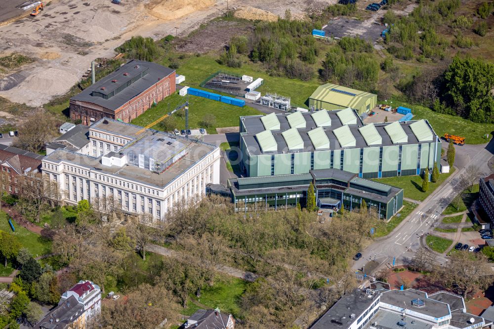 Aerial image Dortmund - Museum building ensemble Hoesch-Museum on Eberhardstrasse in Dortmund in the state North Rhine-Westphalia, Germany