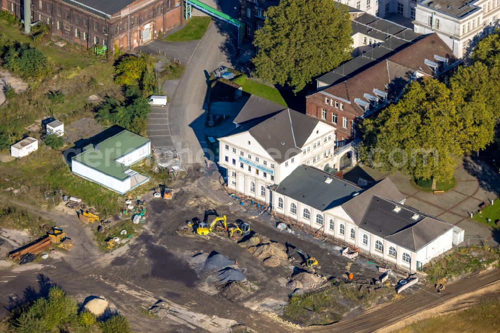 Aerial image Dortmund - museum building ensemble Hoesch-Museum on Eberhardstrasse in Dortmund at Ruhrgebiet in the state North Rhine-Westphalia, Germany