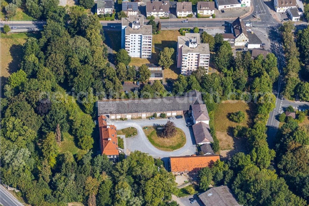 Aerial image Menden (Sauerland) - Museum building ensemble Industriemuseum Menden in Gut Roedinghausen in the district Lendringsen in Menden (Sauerland) in the state North Rhine-Westphalia, Germany