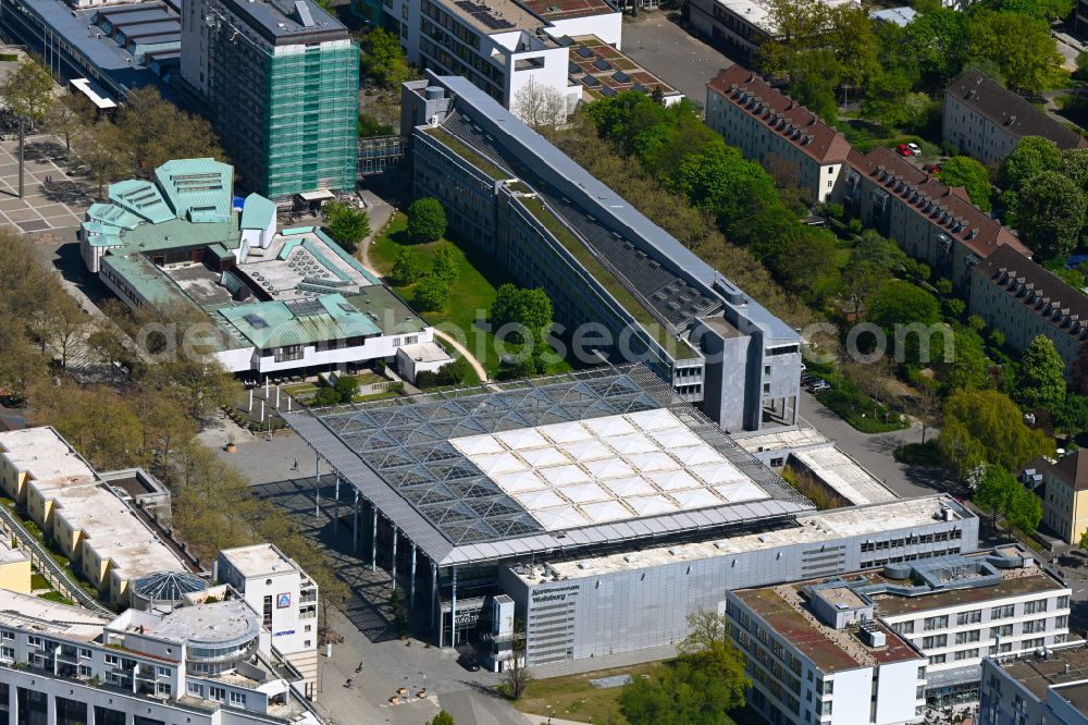 Aerial photograph Wolfsburg - Museum building ensemble Kunstmuseum Wolfsburg in Wolfsburg in the state Lower Saxony, Germany