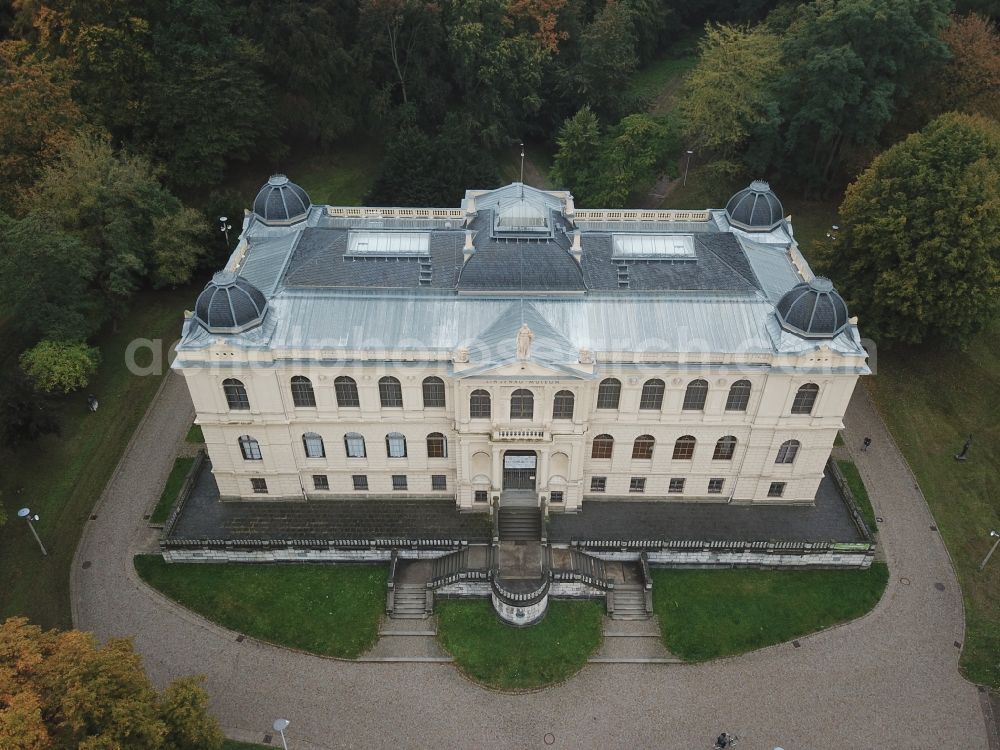 Aerial image Altenburg - Museum building ensemble Lindenau Museum in Altenburg in the state Thuringia, Germany