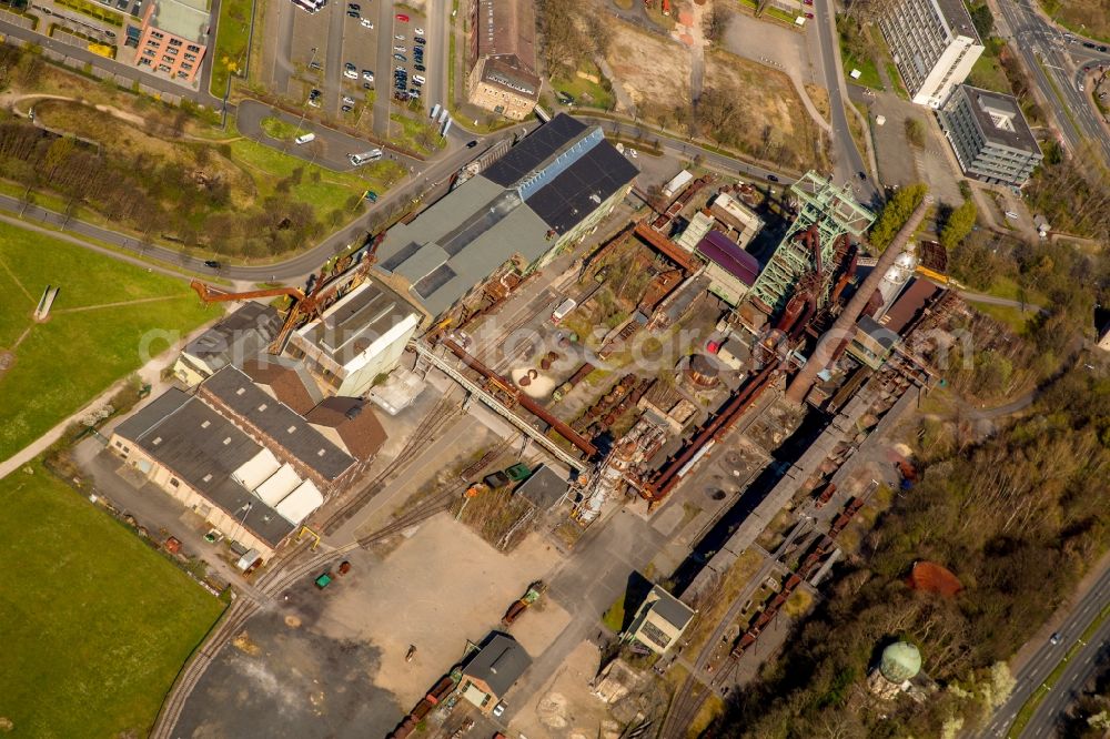 Hattingen from the bird's eye view: Museum building ensemble LWL-Industriemuseum Henrichshuette Hattingen in of factorysstrasse in Hattingen in the state North Rhine-Westphalia, Germany