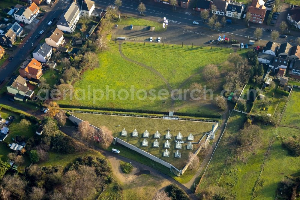 Aerial photograph Haltern am See - Museum building ensemble LWL-Roemermuseum on Weseler Strasse in Haltern am See in the state North Rhine-Westphalia, Germany