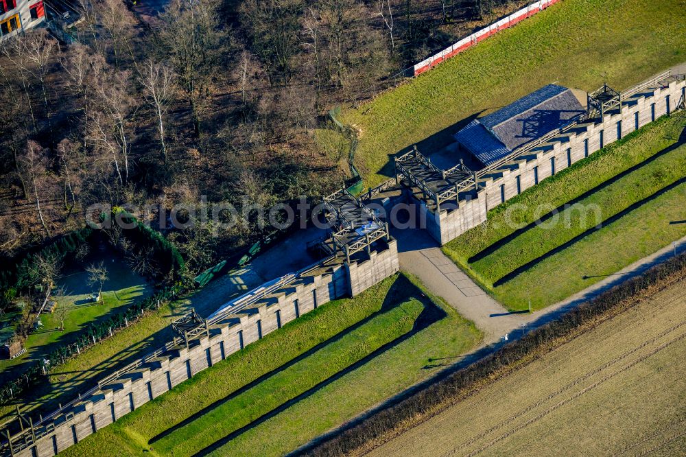 Haltern am See from the bird's eye view: Museum building ensemble LWL-Roemermuseum on Weseler Strasse in Haltern am See in the state North Rhine-Westphalia, Germany