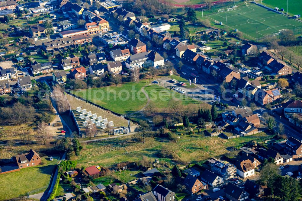 Haltern am See from above - Museum building ensemble LWL-Roemermuseum on Weseler Strasse in Haltern am See in the state North Rhine-Westphalia, Germany