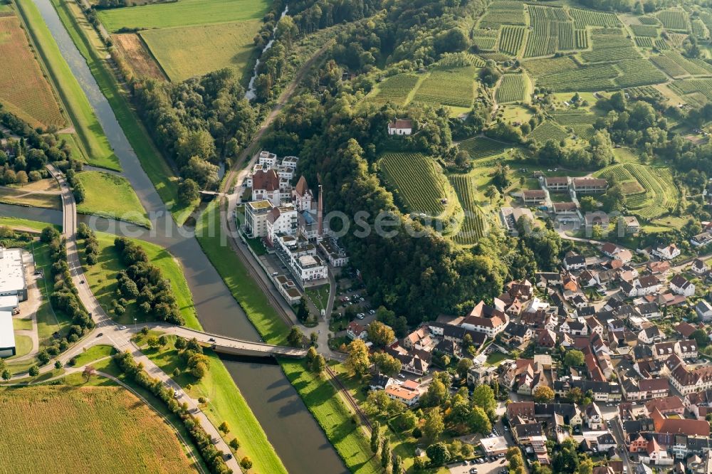 Aerial photograph Riegel am Kaiserstuhl - Museum building ensemble Messmer Riegel in Riegel am Kaiserstuhl in the state Baden-Wuerttemberg, Germany