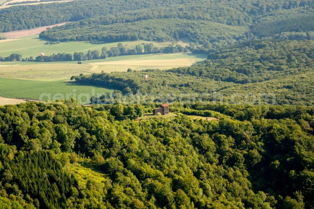 Aerial image Veckring - Museum building ensemble Militaermuseum Ouvrage Hackenberg in Veckring in Grand Est, France