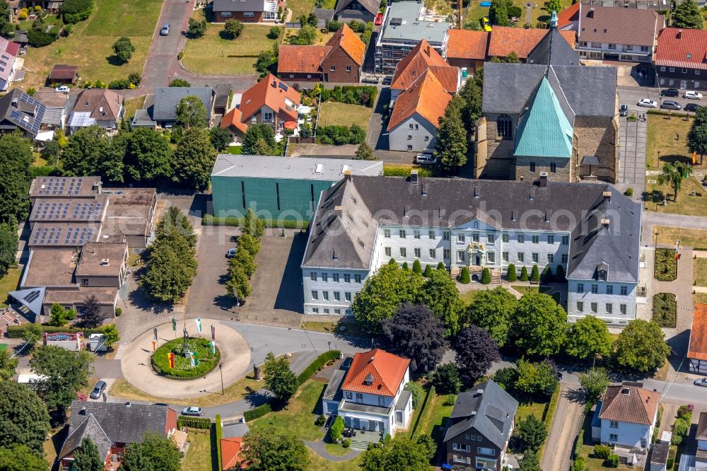 Wadersloh from above - Museum building ensemble Museum Abtei Liesborn on Abteiring in Wadersloh in the state North Rhine-Westphalia, Germany