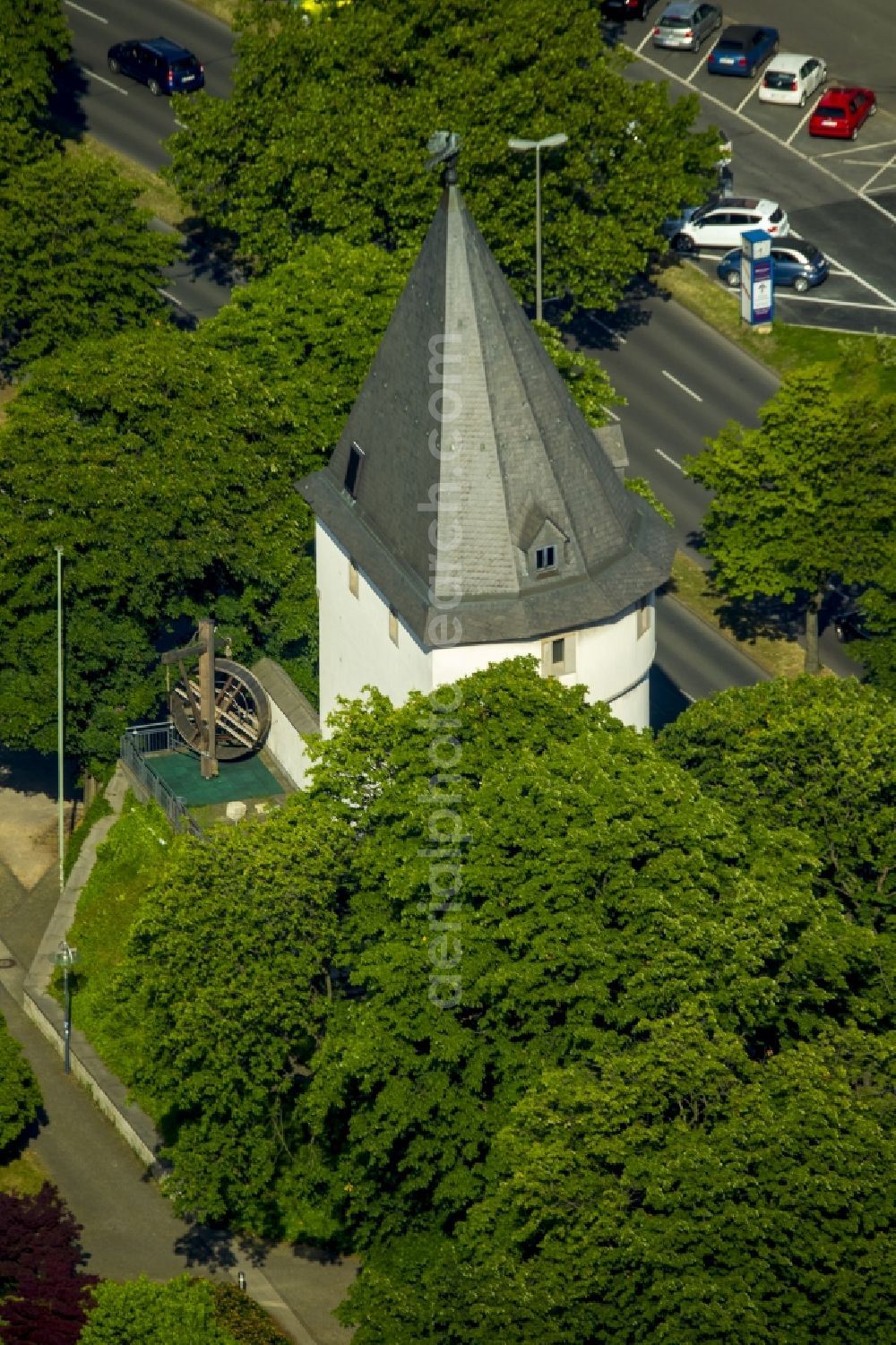 Aerial photograph Dortmund - Museum building ensemble Adlerturm in Dortmund in the state North Rhine-Westphalia