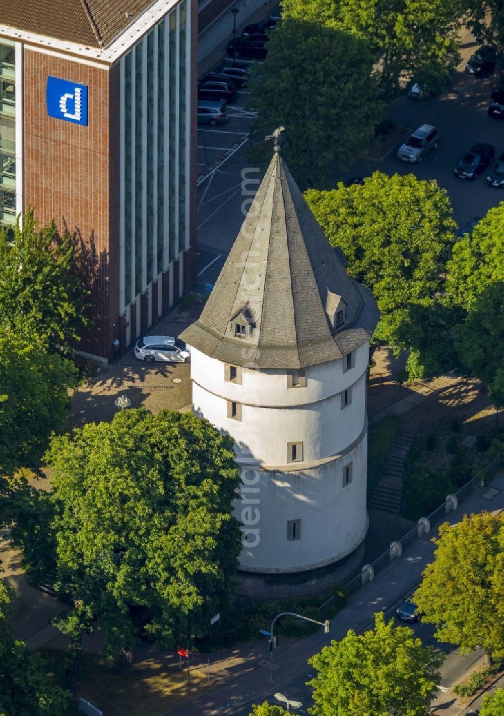 Dortmund from the bird's eye view: Museum building ensemble Adlerturm in Dortmund in the state North Rhine-Westphalia