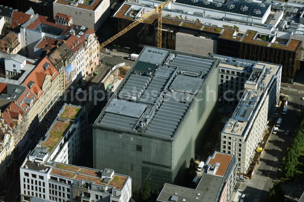 Leipzig from the bird's eye view: Museum building ensemble Museum of bildenden Kuenste on Katharinenstrasse in the district Mitte in Leipzig in the state Saxony