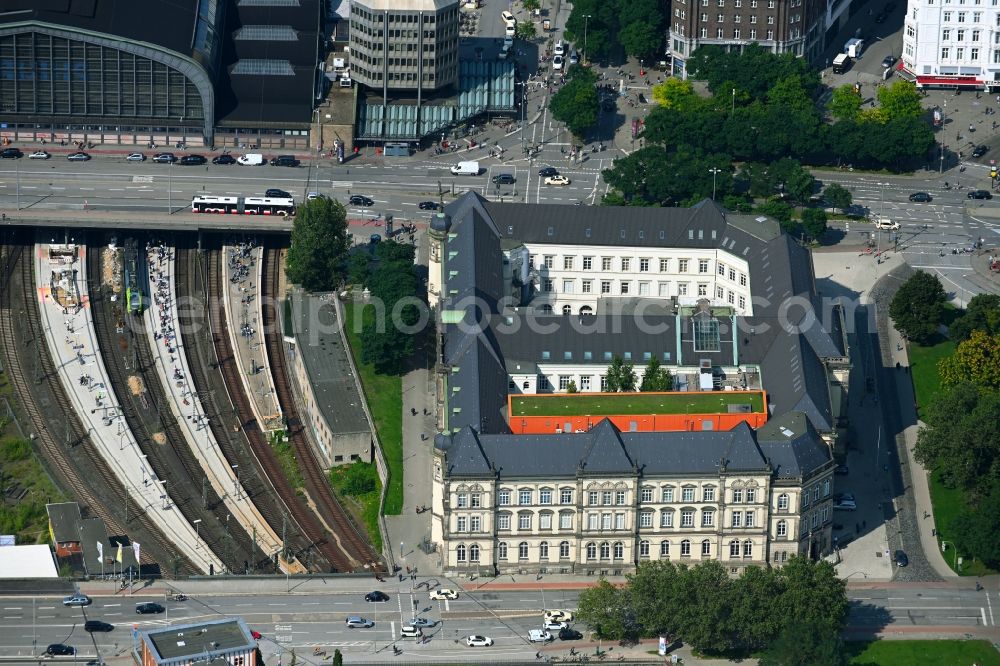 Aerial photograph Hamburg - Museum building ensemble Museum of art in the district St. Georg in Hamburg, Germany