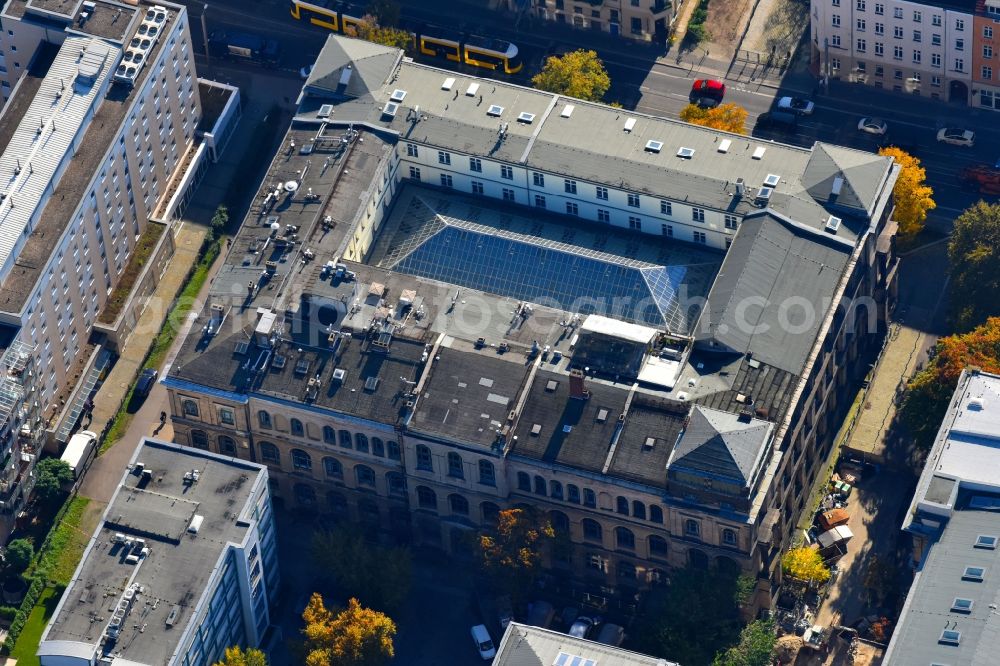 Berlin from above - Museum building ensemble Museum fuer Naturkunde on Invalidenstrasse in the district Mitte in Berlin, Germany