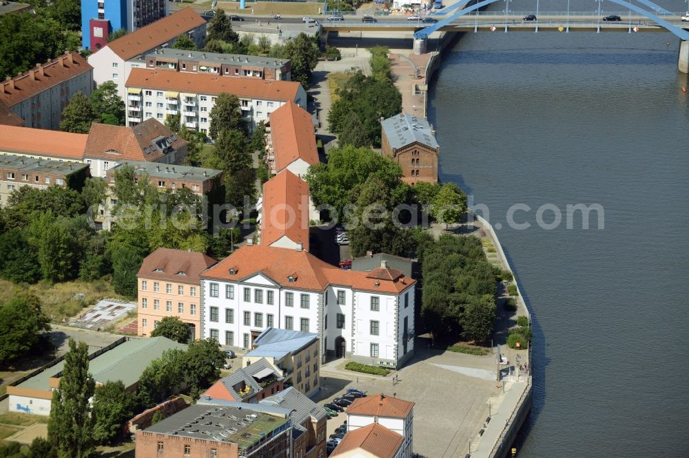 Aerial image Frankfurt (Oder) - Museum building ensemble Museum- Viadrina in Frankfurt Oder in the state Brandenburg