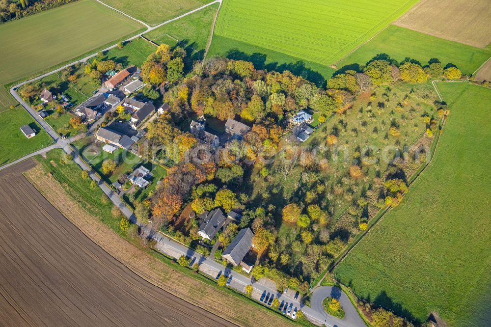 Hagen from the bird's eye view: Museum building ensemble Museum Wasserschloss Werdringen on street Werdringen in the district Vorhalle in Hagen at Ruhrgebiet in the state North Rhine-Westphalia, Germany