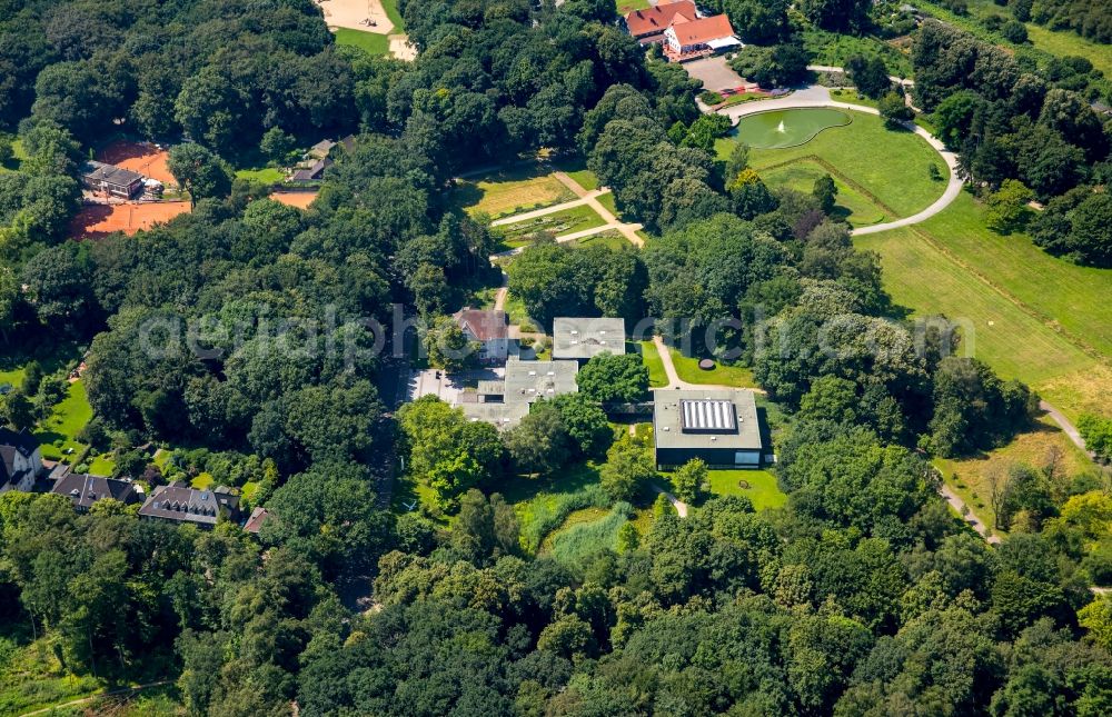 Aerial photograph Bottrop - Museum building ensemble Museumszentrum Quadrat in Bottrop in the state North Rhine-Westphalia