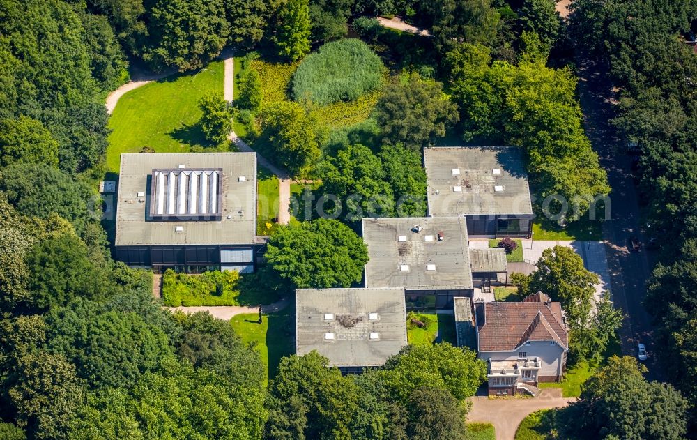 Aerial image Bottrop - Museum building ensemble Museumszentrum Quadrat in Bottrop in the state North Rhine-Westphalia