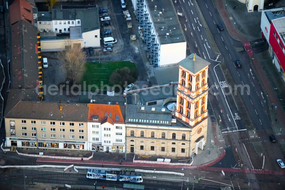 Dessau from the bird's eye view: Museum building ensemble fuer Naturkande and Vorgeschichte Askanische Strasse in Dessau-Rosslau in the state Saxony-Anhalt, Germany