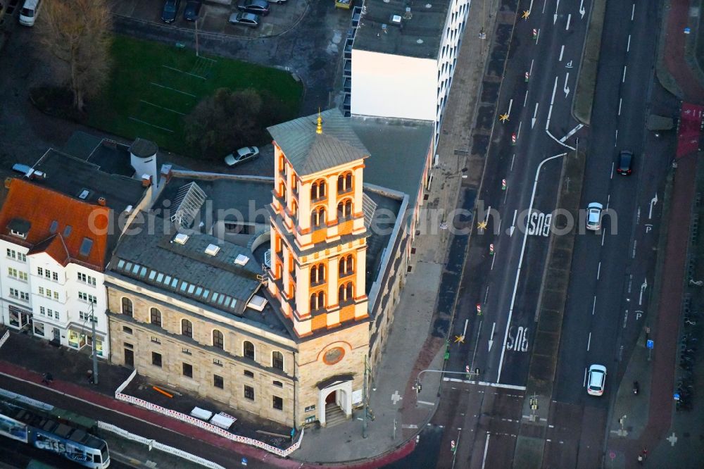 Aerial photograph Dessau - Museum building ensemble fuer Naturkande and Vorgeschichte Askanische Strasse in Dessau-Rosslau in the state Saxony-Anhalt, Germany