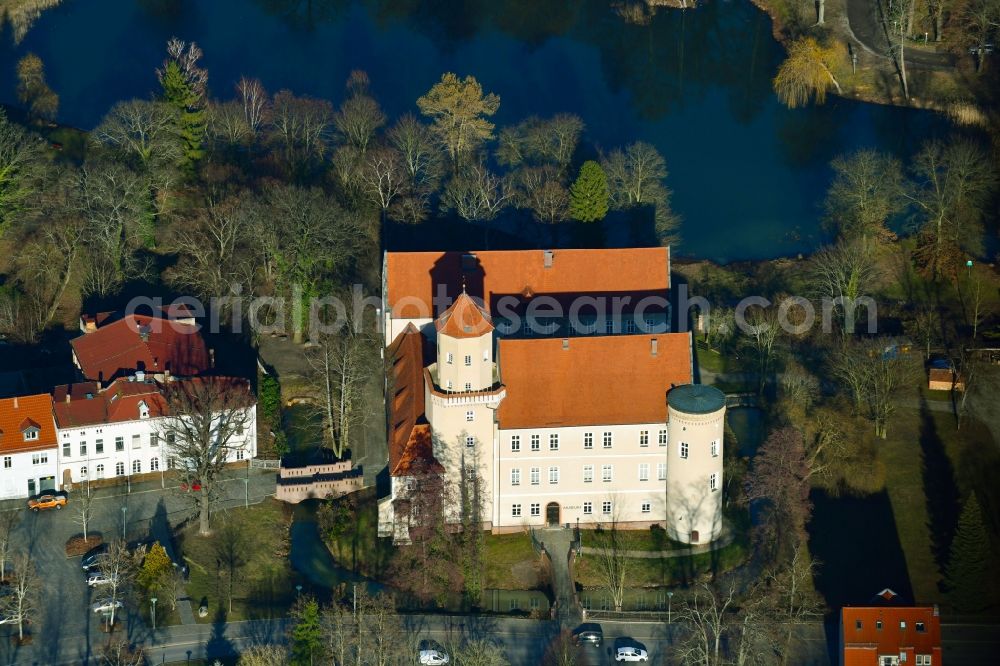 Aerial image Spremberg - Museum building ensemble Niederlausitzer Heidemuseum in Schlossbezirk in Spremberg in the state Brandenburg, Germany