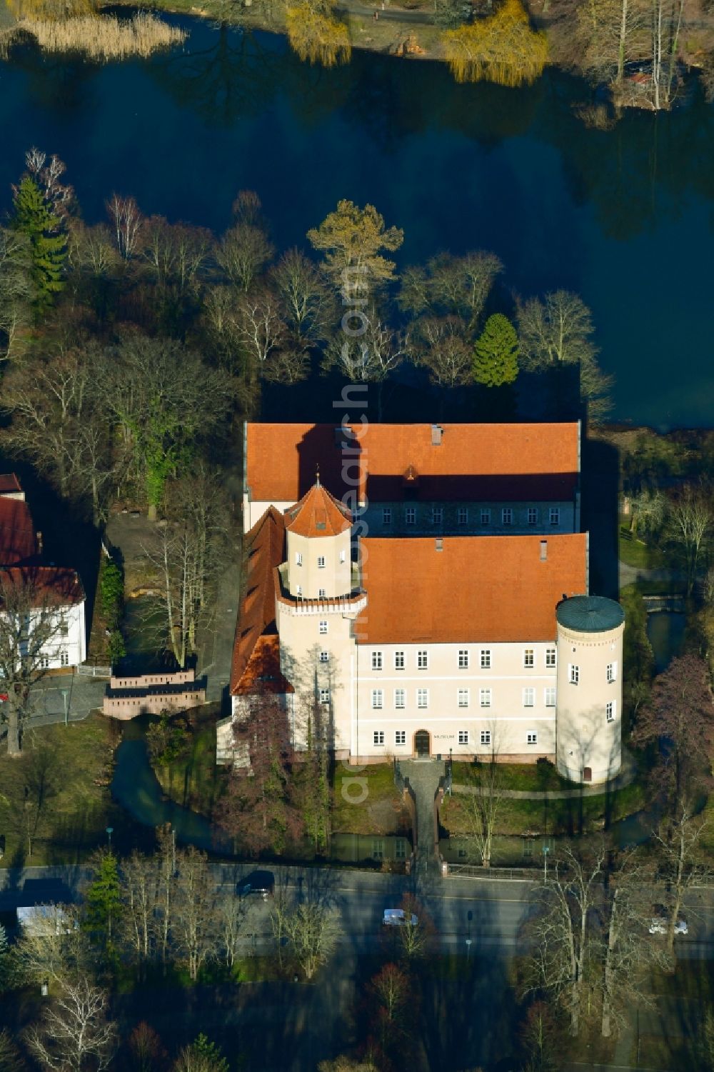 Aerial photograph Spremberg - Museum building ensemble Niederlausitzer Heidemuseum in Schlossbezirk in Spremberg in the state Brandenburg, Germany