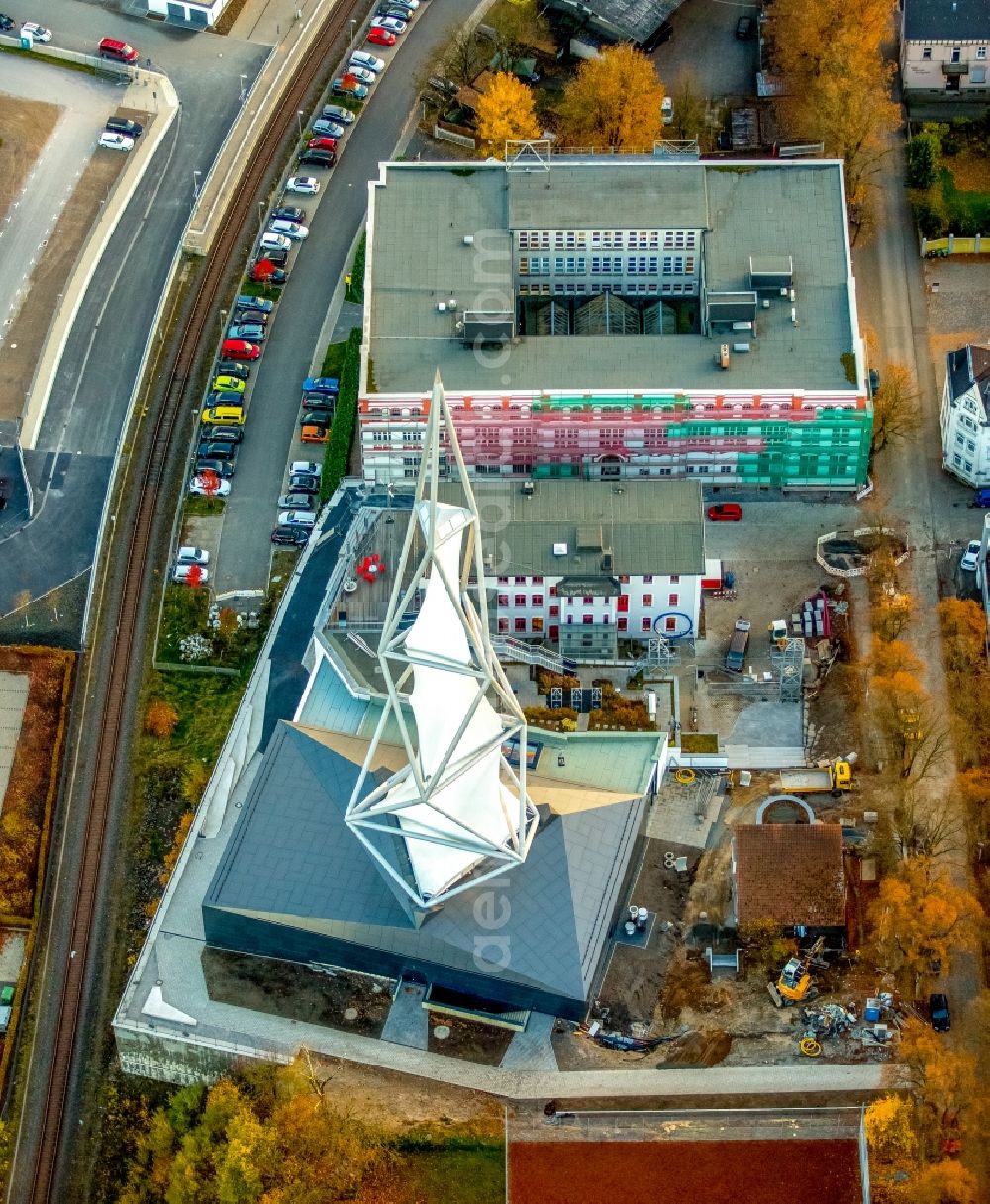 Lüdenscheid from the bird's eye view: Museum building ensemble of the exhibition Phaenomenta in Luedenscheid in the state North Rhine-Westphalia