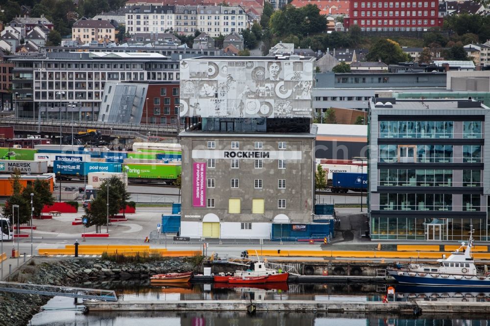 Aerial image Trondheim - Museum building ensemble Rockheim in Trondheim in Soer-Troendelag, Norway