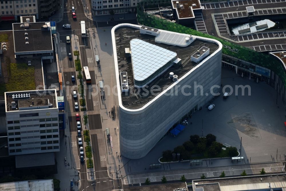 Aerial image Koblenz - Museum building ensemble of Romanticum Koblenz on Zentralplatz in Koblenz in the state Rhineland-Palatinate, Germany