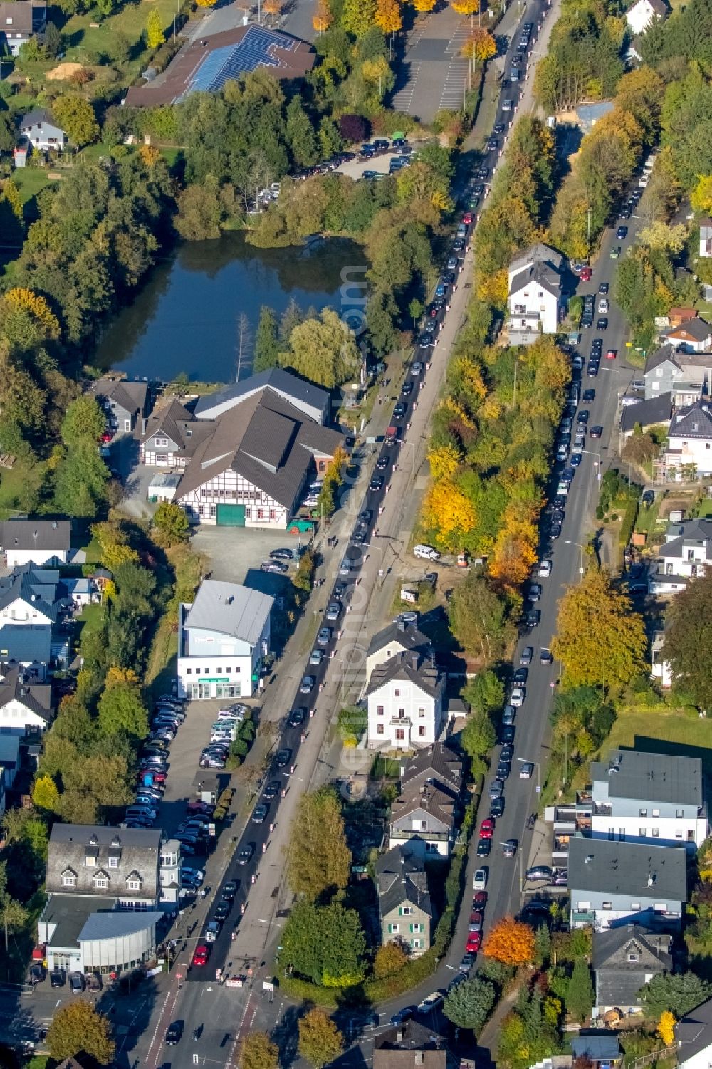 Aerial photograph Freudenberg - Museum building ensemble museum of technology in the Olper street in Freudenberg in the state North Rhine-Westphalia