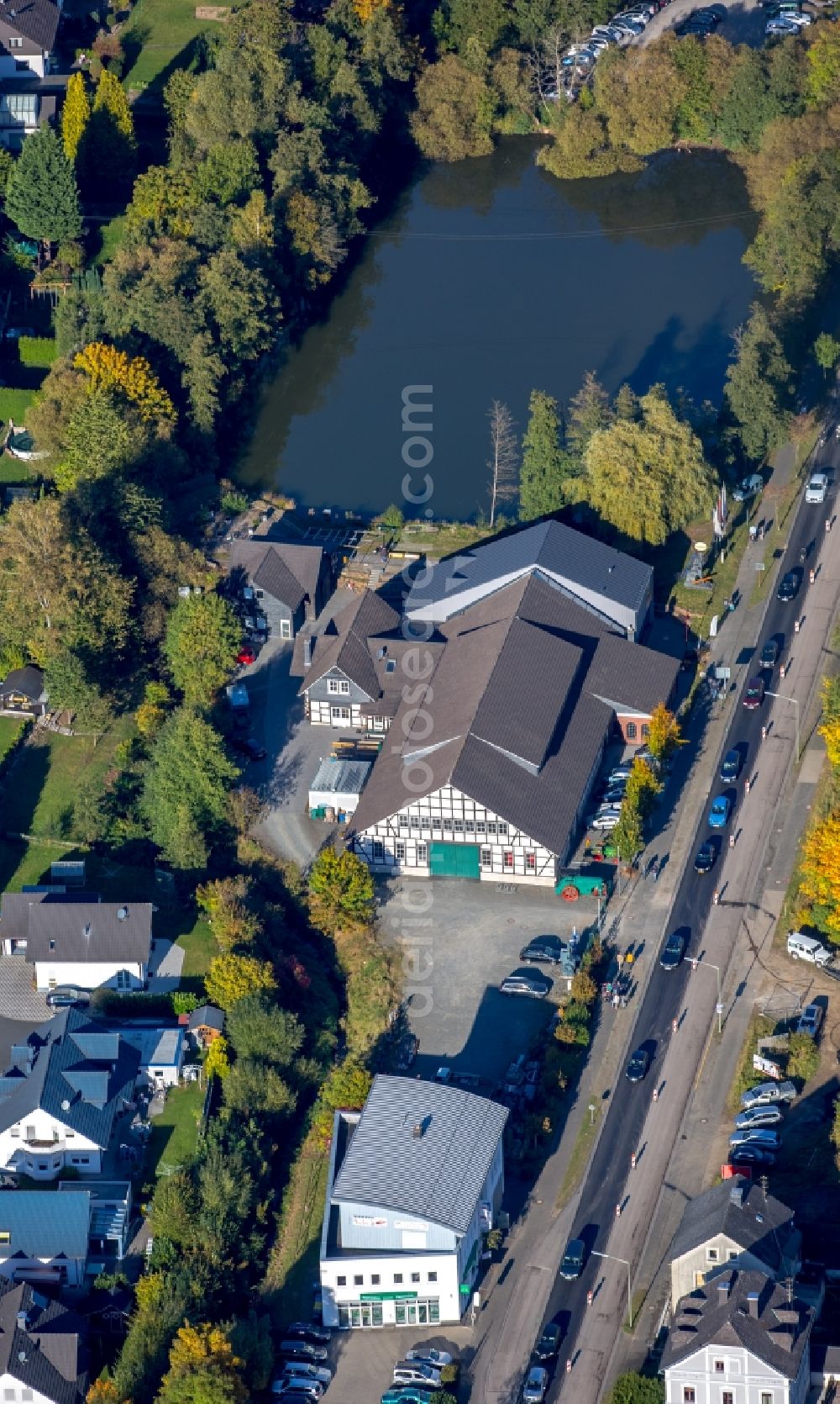 Freudenberg from above - Museum building ensemble museum of technology in the Olper street in Freudenberg in the state North Rhine-Westphalia