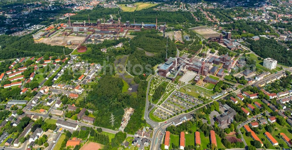 Essen from above - Museum building ensemble pit - Ruhr Museum in Essen in the state North Rhine-Westphalia