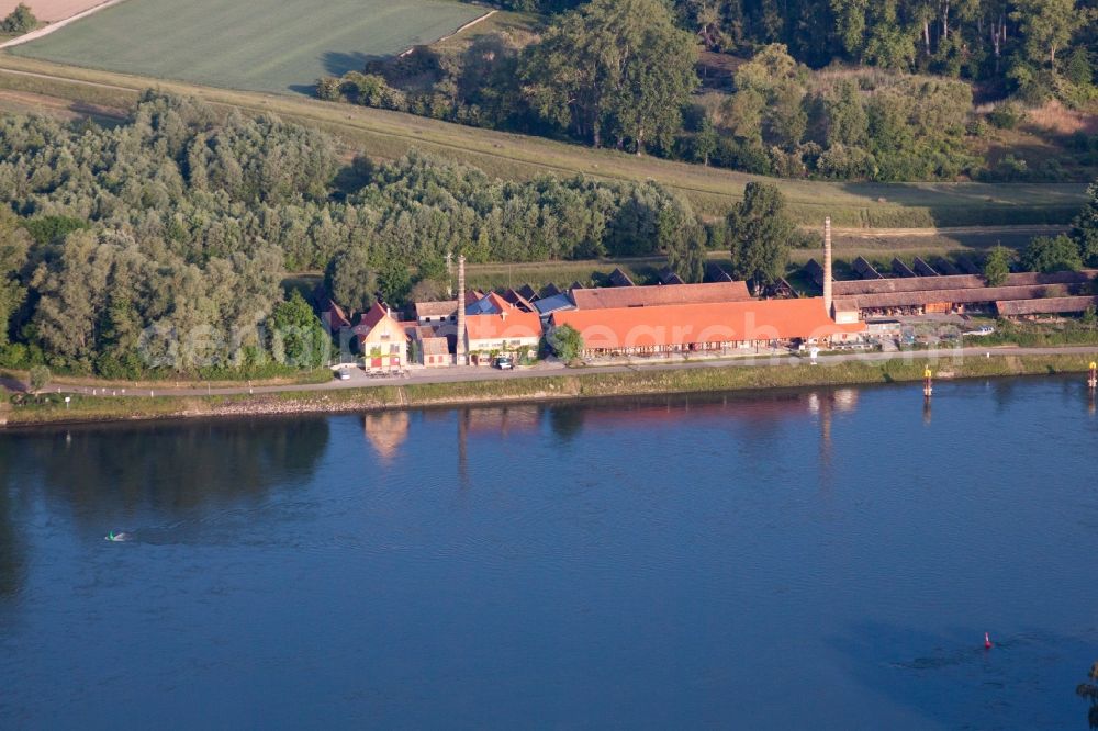 Aerial photograph Germersheim - Museum building ensemble Ziegeleimuseum Sondernheim in Germersheim in the state Rhineland-Palatinate, Germany