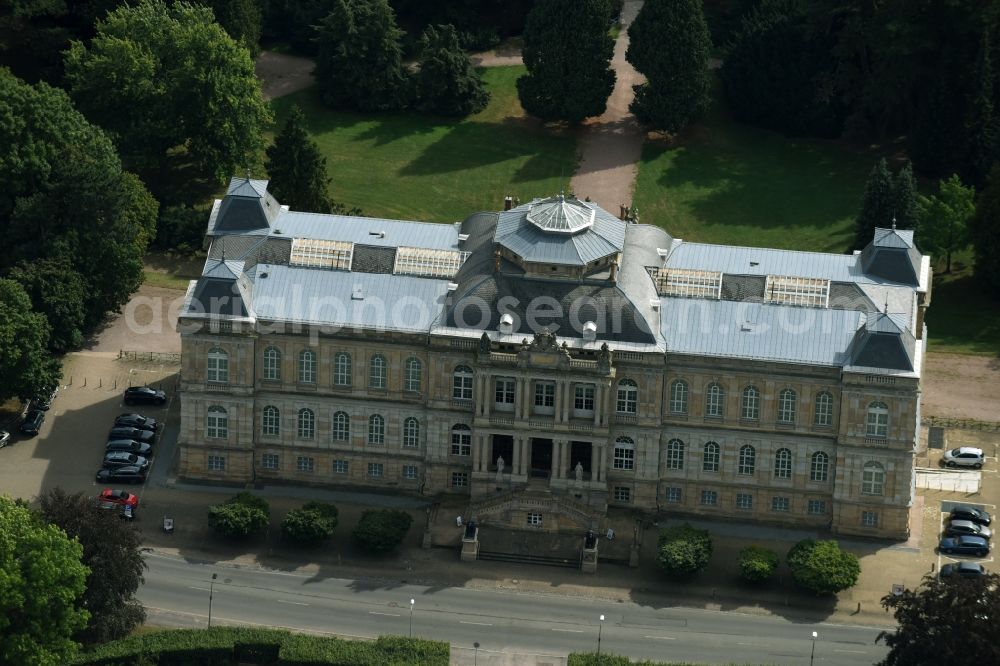 Gotha from the bird's eye view: Museum Herzogliches Museum in the castle park in the city center of Gotha in the state of Thuringia