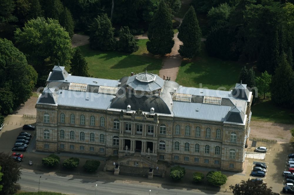 Aerial image Gotha - Museum Herzogliches Museum in the castle park in the city center of Gotha in the state of Thuringia