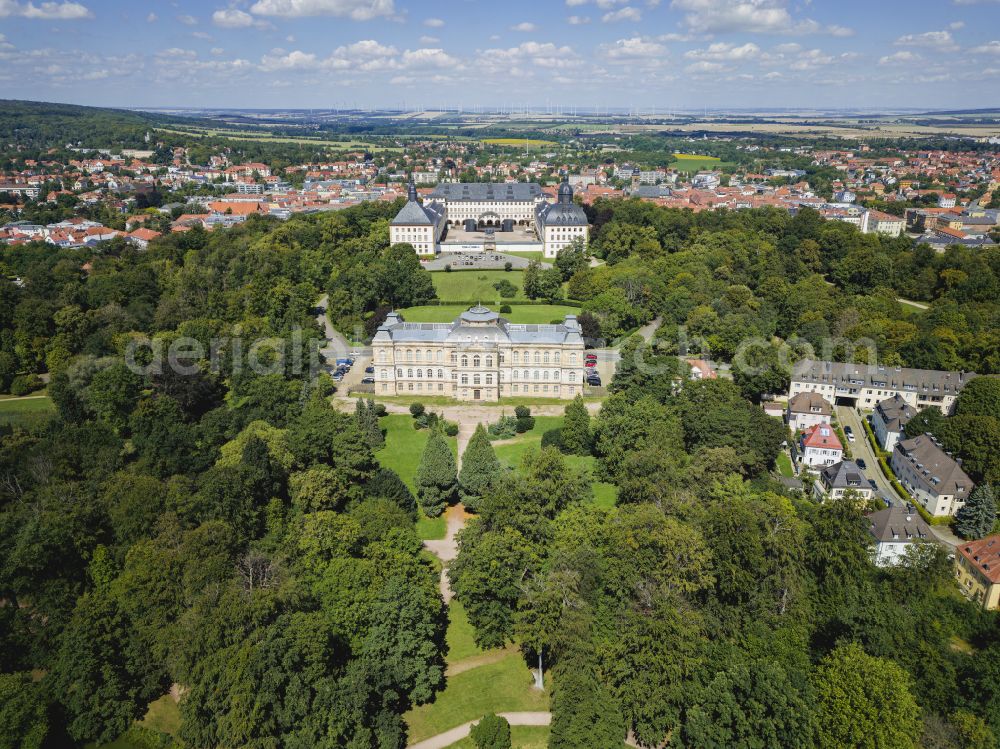 Aerial photograph Gotha - Museum Herzogliches Museum in the castle park in the city center on street Parkallee of Gotha in the state of Thuringia